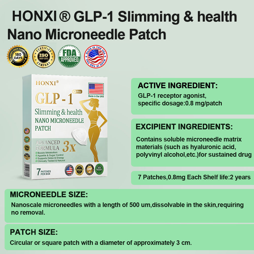 Honxi® Slimming & health NANO MICRONEEDLE PATCH 👩‍⚕️Suitable for obesity, cardiovascular diseases, diabetes, sleep apnea, high cholesterol and blood lipids, joint problems, and various other conditions
