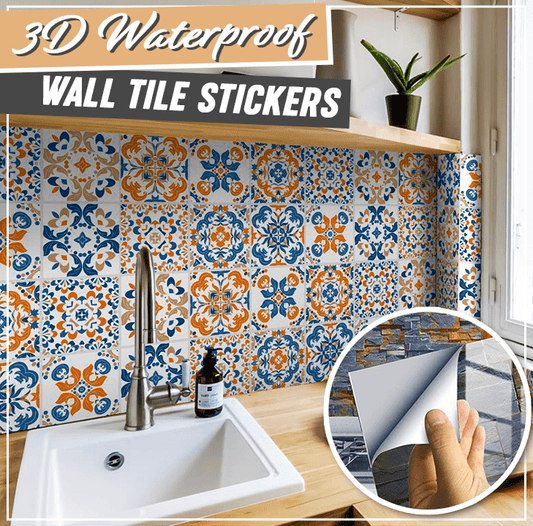Hermsa™ 3D Waterproof Wall Tile Stickers